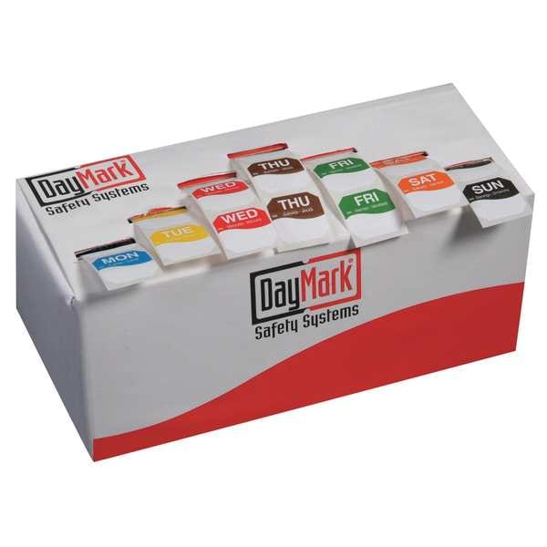 Daymark Label Kit, Monday to Sunday, 1 In., PK7000 - 111183