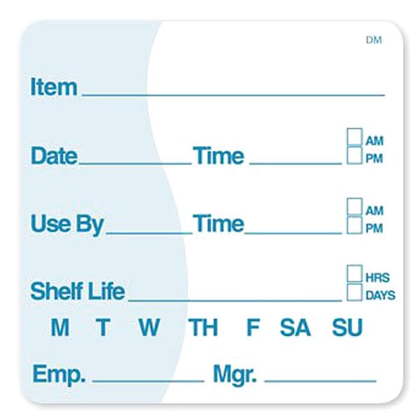 Daymark Food Safety Label, White, 2 in H, 1000pk - IT112437