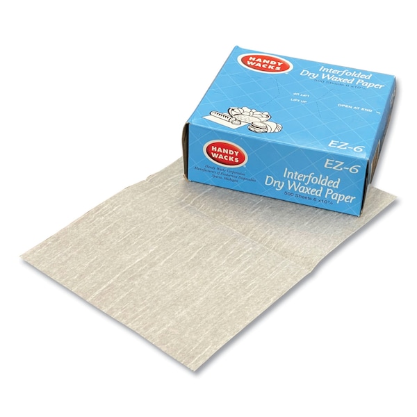Handy Wacks Interfolded Dry Waxed Paper Deli Sheets, 10.75 x 6, 12PK - EZ6
