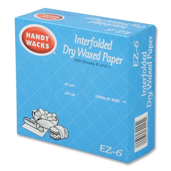 Handy Wacks Interfolded Dry Waxed Paper Deli Sheets, 10.75 x 6, 12PK - EZ6