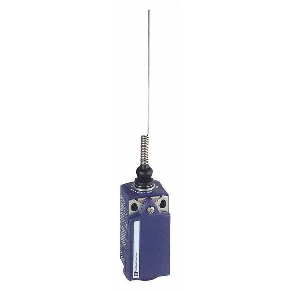 Interruptor de límite Telemecanique Sensors, Pelo de Gato, Palo Tambaleante, 1NC / 1NO, 10A @ 240V AC, Ubicación del actuador: Superior - XCKP2106N12
