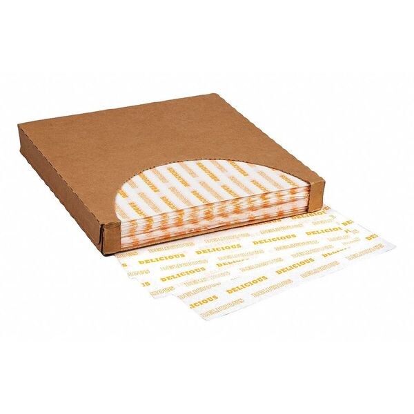 Value Brand Dry Waxed Food Sheets, Yellow Delicious, 12 x 12", PK 1000 - F-3752