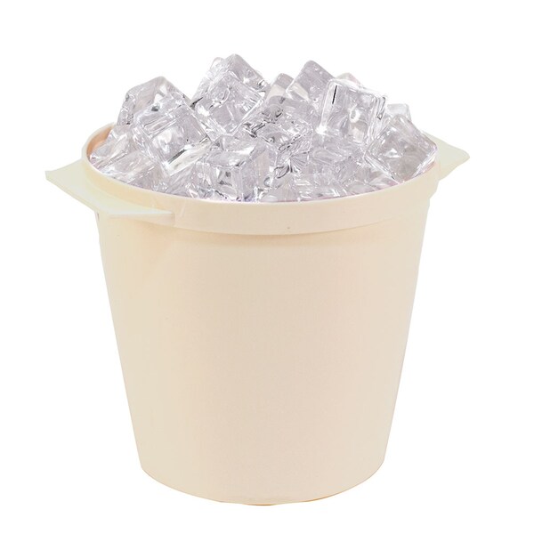 Hapco-Elmar R1000VAN-Essential 3 Qt. Round Ice Bucket W/ Handles, Vanilla, PK 36 - R1000VAN