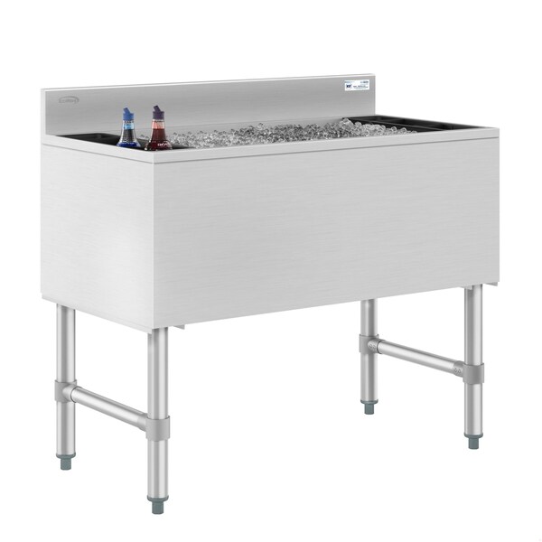 Koolmore 36 in. Commercial Underbar Ice Bin with Siding Lid in Stainless Steel KM-UIB-1836 - KM-UIB-1836