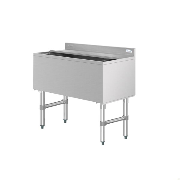 Koolmore 36 in. Commercial Underbar Ice Bin with Siding Lid in Stainless Steel KM-UIB-1836 - KM-UIB-1836