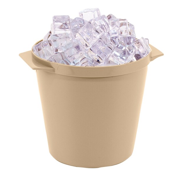 Hapco-Elmar R1000BGE-Essential 3 Qt. Round Ice Bucket W/ Handles, Beige, PK 36 - R1000BGE