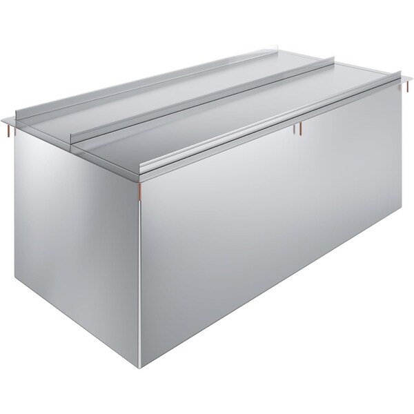 Amgood 18 in. x 36 in. Stainless Steel Drop-In Ice Bin with Sliding Lid - ICE BIN DIIB-183610-Z