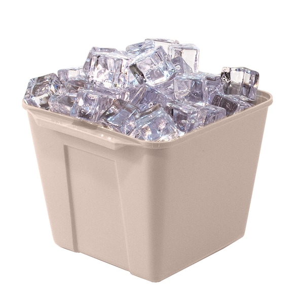 Hapco-Elmar R2100BLH-Essential 3 Qt. Square Ice Bucket With Handles, Blush, PK 36 - R2100BLH
