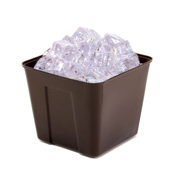 Hapco-Elmar R2000WAL-Essential 3 Qt. Square Ice Bucket W/O Handles, Walnut, PK 36 - R2000WAL