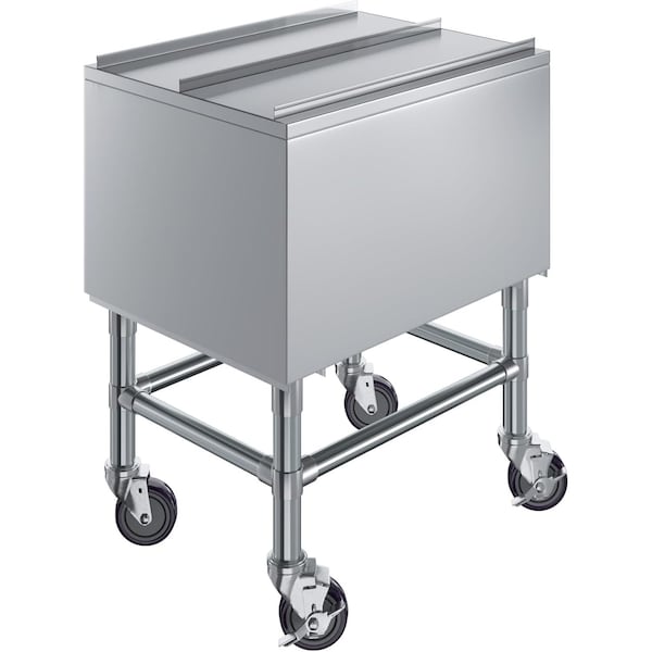 Amgood 18 in. x 24 in. Mobile Ice Bin with Sliding Lid - ICE BIN MIB-182412-Z