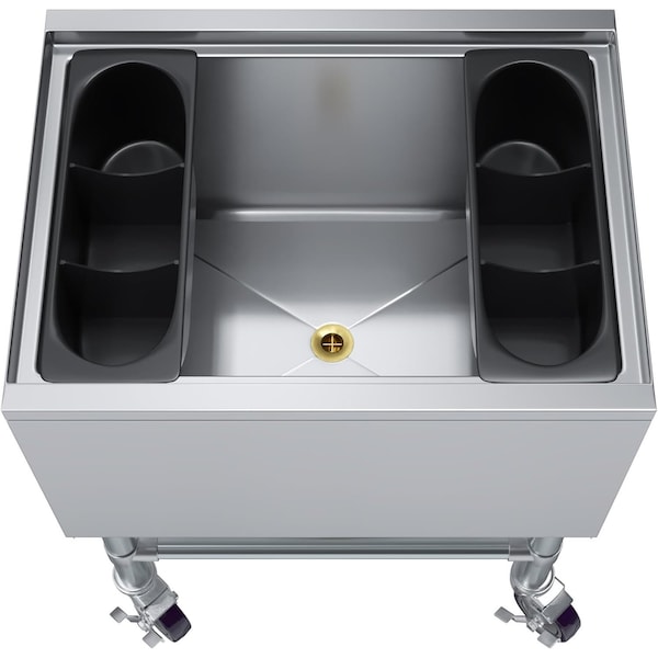 Amgood 18 in. x 24 in. Mobile Ice Bin with Sliding Lid - ICE BIN MIB-182412-Z
