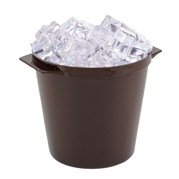 Hapco-Elmar R1000WAL-Essential 3 Qt. Round Ice Bucket W/ Handles, Walnut, PK 36 - R1000WAL