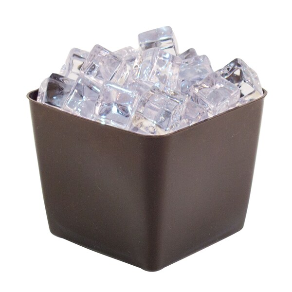 Hapco-Elmar R2500WAL-Essential 1.5 Qt. Square Ice Bucket, Walnut, PK 36 - R2500WAL