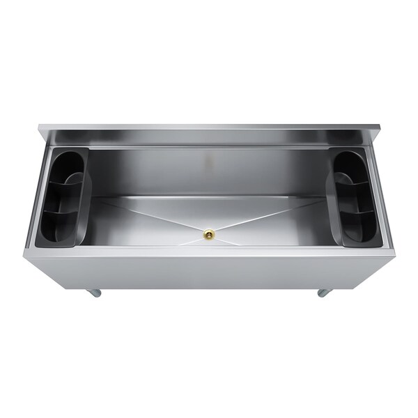 Amgood 18.5 in. x 48 in. Underbar Ice Bin with Sliding Lid - ICE BIN FSIB-184815-Z