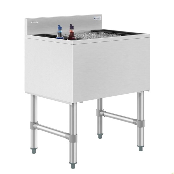Koolmore 24 in. Commercial Underbar Ice Bin with Siding Lid in Stainless Steel KM-UIB-1824 - KM-UIB-1824