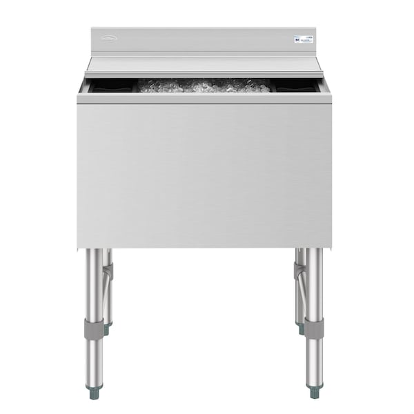 Koolmore 24 in. Commercial Underbar Ice Bin with Siding Lid in Stainless Steel KM-UIB-1824 - KM-UIB-1824