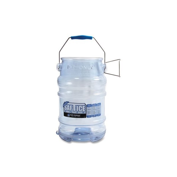 The Colman Group San Jamar, Saf-T-Ice Tote, 6gal Capacity, Transparent Blue - SI6000