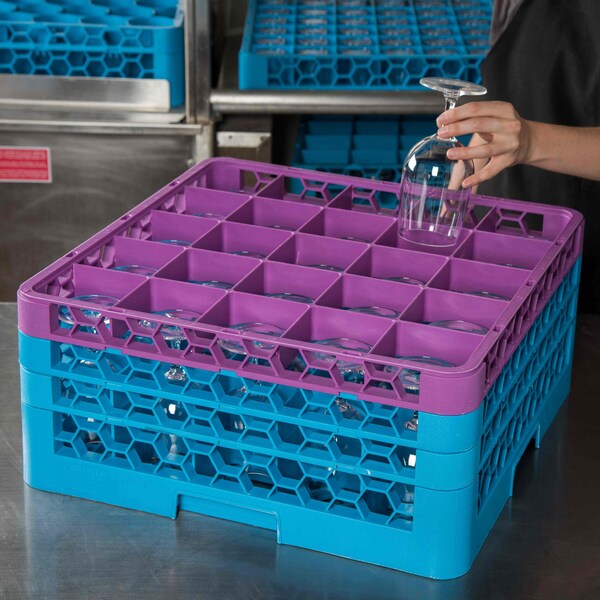 Carlisle Foodservice The 25 Compartment Divided Glass Rack - RG25-3C414