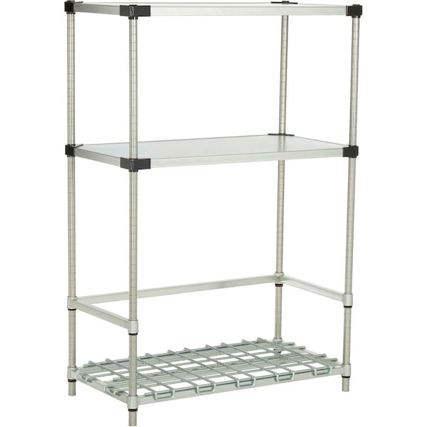 Nexel Poly-Z-Brite 2-Shelf Container/Keg Rack, 30W x 18D x 54H - BK183052Z