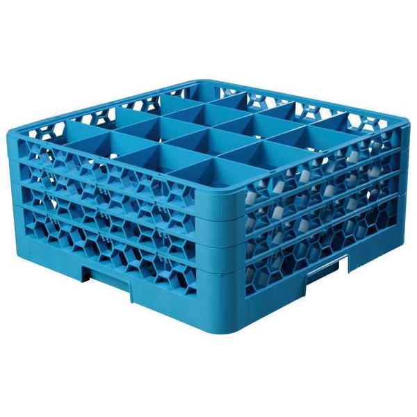 Carlisle Foodservice Glass Rack w/3 Extenders, 16 Comp, PK2 - RG16-314