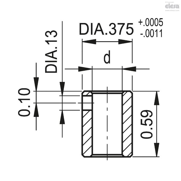 Indicadores de posición digital Elesa, DD50-FR-003-D-C2 F.3/8" - DD50 (tamaños en pulgadas)