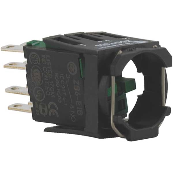 Bloque de contacto Schneider Electric, 2NA de ruptura lenta, 16mm - ZB6Z3B