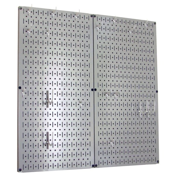 Wall Control Commercial Kitchen Pegboard Rack, Grey/White - 35-IKTH-200-GW