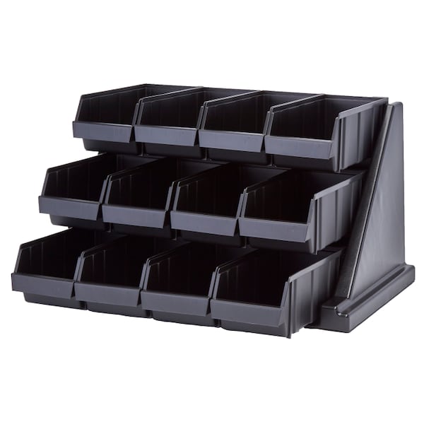 Cambro Condiment Organizer, 14 1/4 in H, Black - EA12RS12110