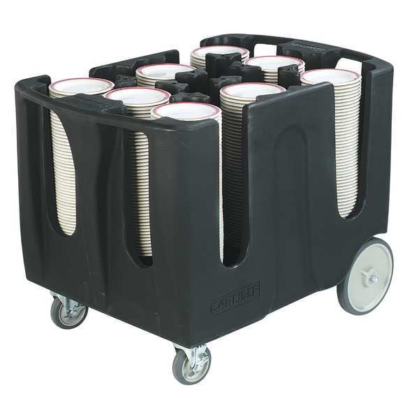 Carlisle Foodservice Dish Dolly, 6 Dividers, Black - ADD603