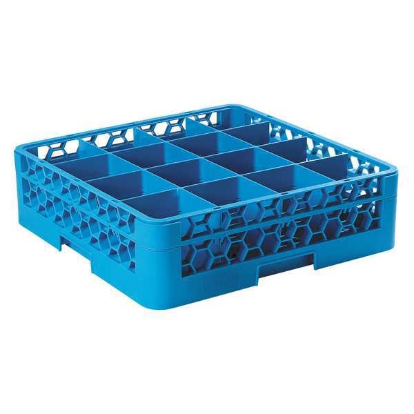 Carlisle Foodservice Glass Rack w/1 Extender, 16 Comp, PK4 - RG16-114