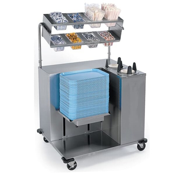 Lakeside Stainless Deluxe Tray Starter Station-Accomadates Pans, Trays, Dishes - 2620