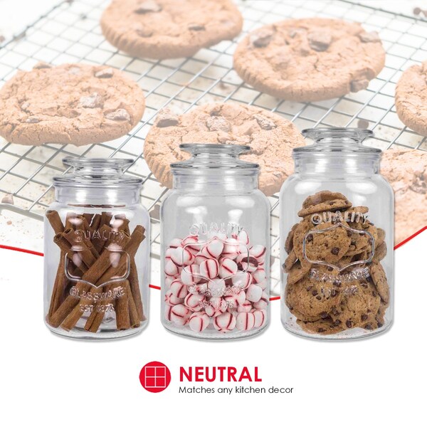 Hds Trading 4 Piece Essence Collection Stainless Steel Canister Set, Red - ZOR95962