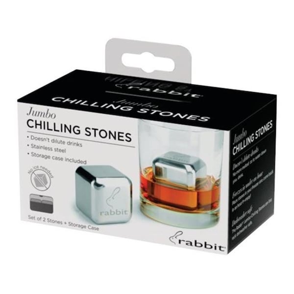 Totalturf W9962 Stainless Steel Jumbo Chilling Stones  Set of 2 - TO881111