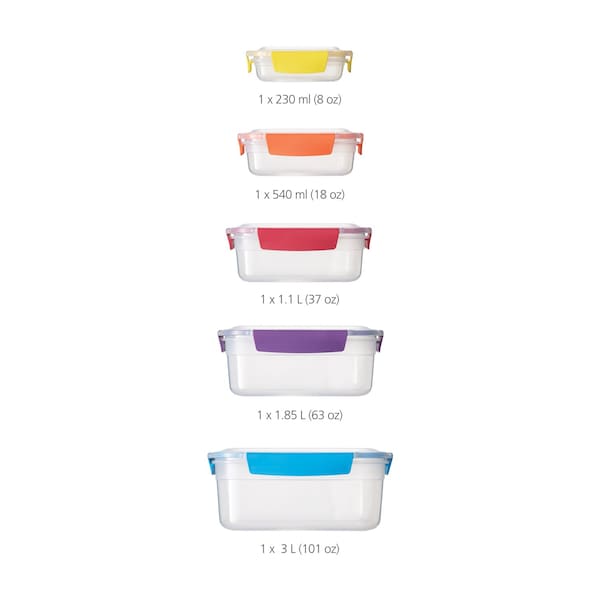 Joseph Joseph Joseph Joseph Nest Clear Food Storage Container Set 5 pk - 81098