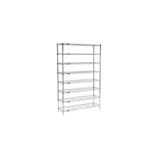 Global Equipment Nexel    Wine Bottle Rack - 72 Bottle 36"W x 14"D x 74"H, Chrome - WS14368C