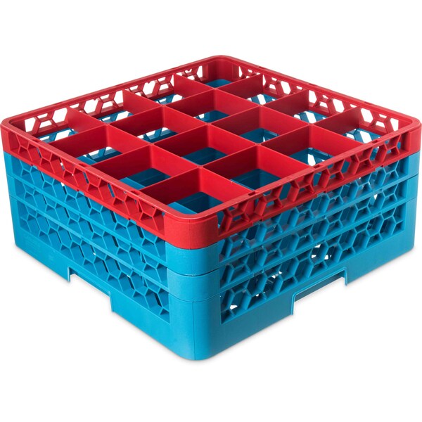 Carlisle Foodservice The 16 Compartment Divided Glass Rack - RG16-3C410
