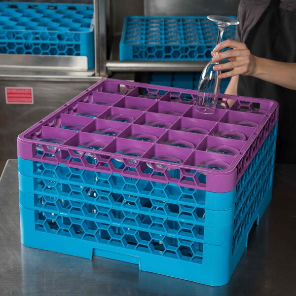 Carlisle Foodservice The 25 Compartment Divided Glass Rack - RG25-4C414