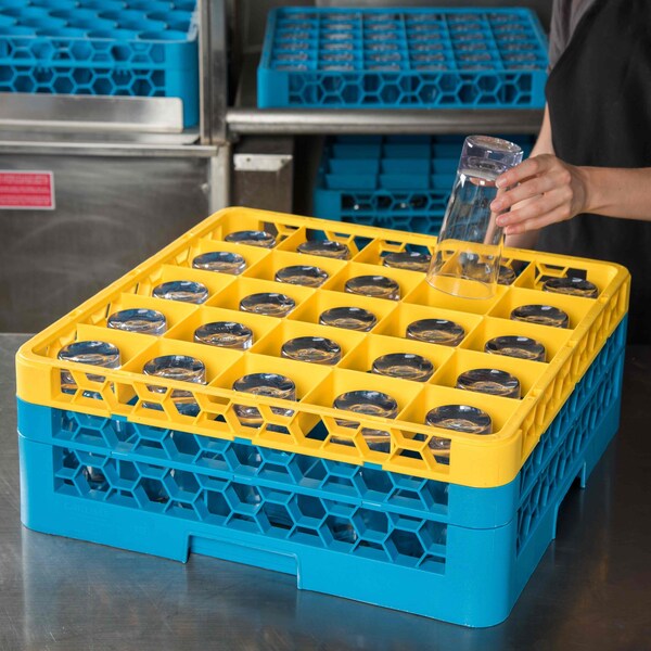 Carlisle Foodservice The 25 Compartment Divided Glass Rack - RG25-2C411