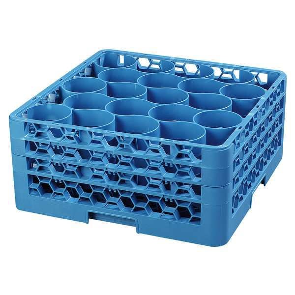 Carlisle Foodservice Glass Rack w/2 Extenders, 20 Comp, PK2 - RW20-214