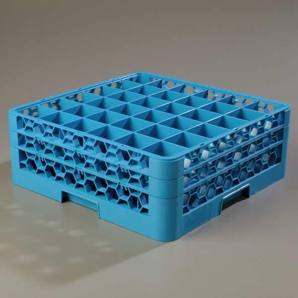 Carlisle Foodservice Glass Rack w/2 Extenders, 36 Comp, PK3 - RG36-214