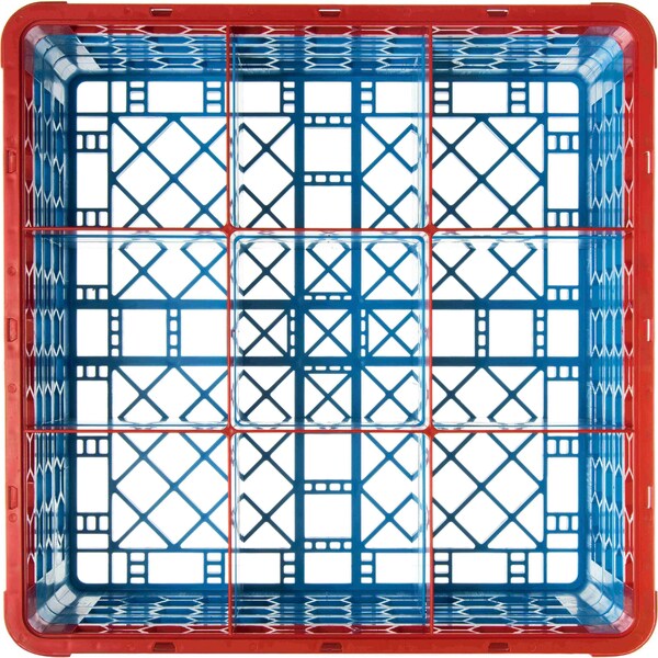 Carlisle Foodservice The 9 Compartment Divided Glass Rack - RG9-3C410