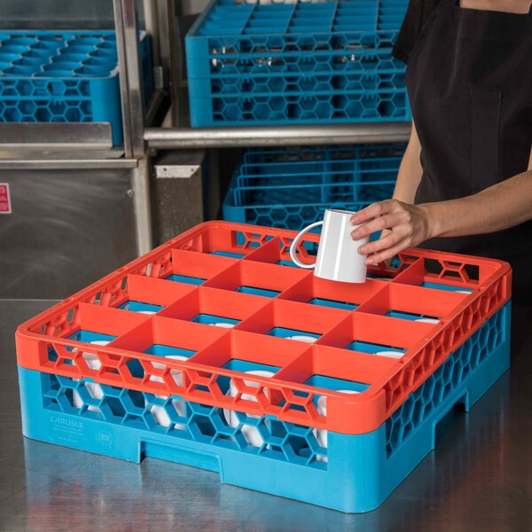 Carlisle Foodservice The 16 Compartment Divided Glass Rack - RG16-1C412