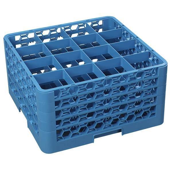 Carlisle Foodservice Glass Rack w/4 Extenders, 16 Comp, PK2 - RG16-414