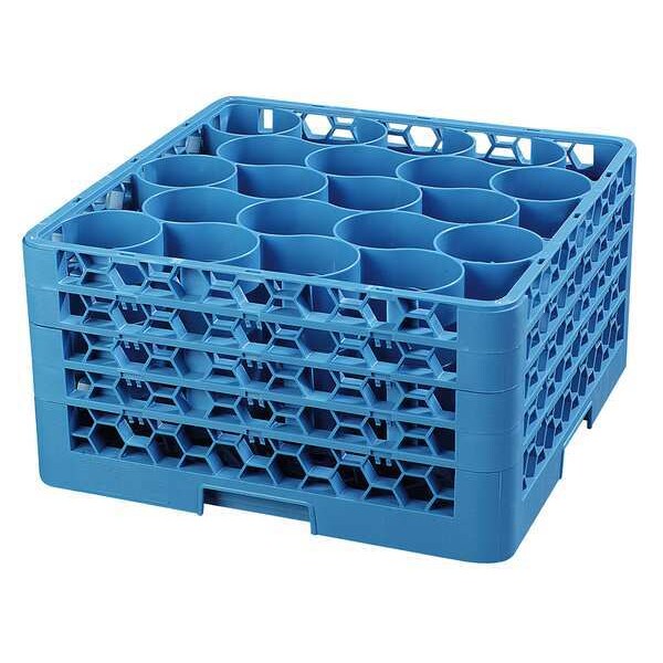 Carlisle Foodservice Glass Rack w/3 Extenders, 20 Comp, PK2 - RW20-314