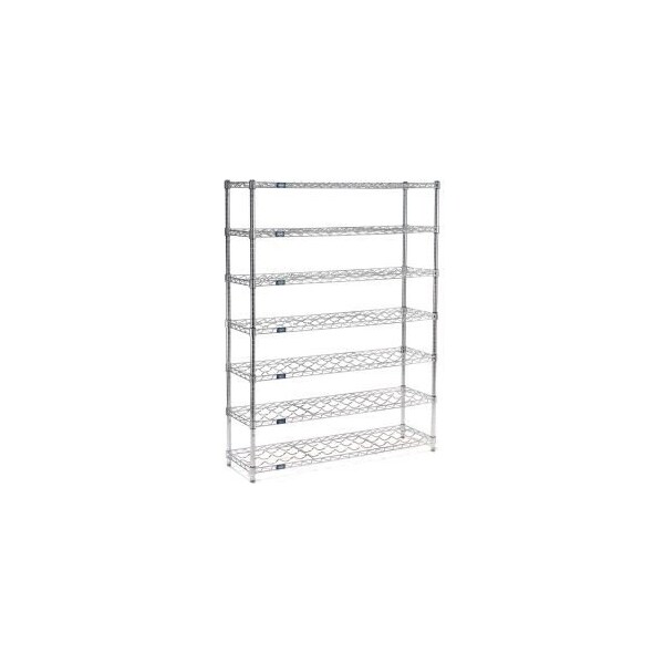Global Equipment Nexel    Wine Bottle Rack - 63 Bottle 36"W x 14"D x 63"H, Chrome - WS14367C