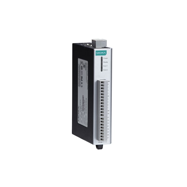 Entrada/salida remota de Ethernet Moxa, 16 canales digitales de entrada, switch de 2 puertos, -40 a 75°C - ioLogik E1210-T