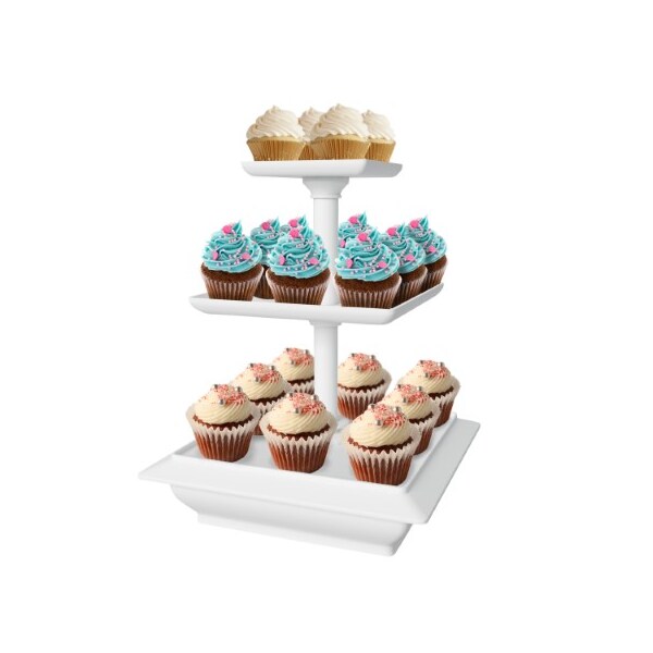 Hastings Home Hastings Home 3 Tier Cupcake Dessert Stand Tray - 10 Different Options - 643748ZIJ