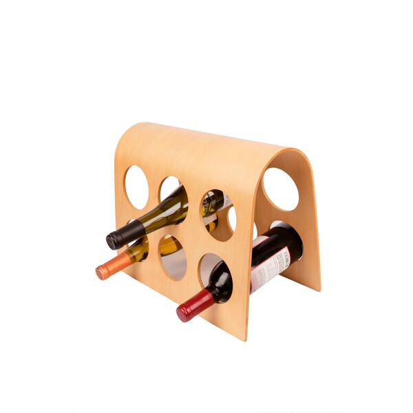 Master Grade European Design Bordeaux 6-bottle Modular Hardwood Wine Rack - FU-3502