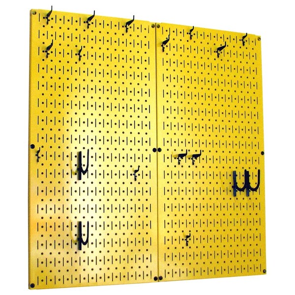 Wall Control Commercial Kitchen Pegboard Rack, Yellow/Black - 35-IKTH-200-YB