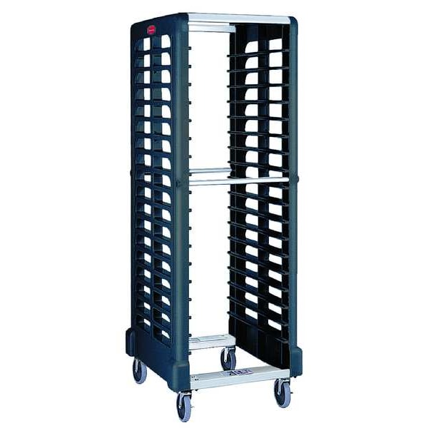 Rubbermaid Commercial End-Load Rack, 23 3/4x28 3/4x67 7/8, Black - FG332000BLA